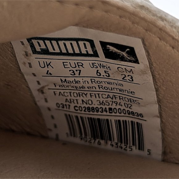 Puma Fenty X Rihanna Women Creeper Bow Cream Leather Platform Sandals size 6.5 - Picture 7 of 11